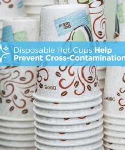 Dixie PerfecTouch 12oz Insulated Paper Hot Cup by GP PRO (Georgia-Pacific); Fits Large Lids; Coffee Haze; 5342CD; 1000 Count (50 Cups Per Pack; 20 Packs Per Case) 1000 cups 12 oz 11 81WjDaELTgL