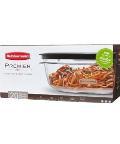 Rubbermaid Premier Easy Find Lids Meal Prep and Food Storage Containers, Set of 10 (20 Pieces Total), Grey |BPA-Free & Stain Resistant 10 81WjvJE5YNL