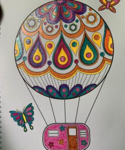 Fun & Funky Coloring Book Treasury: Designs to Energize and Inspire (Design Originals) 208 Pages with 96 Groovy One-Side-Only Designs on Extra-Thick Perforated Paper in a Handy Spiral Lay-Flat Binding 47 81WkGDY GL