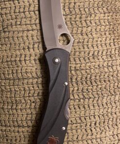 Spyderco CENTOFANTE 3 Prestige Folding Utility Pocket Knife with 3.14" VG-10 Stainless Steel Hollow Ground Blade and Lightweight FRN Handle - PlainEdge - C66PBK3 21 81WkK otahL