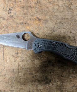 Spyderco Delica 4 Lightweight 7.15" Signature Folding Knife with 2.90" Flat-Ground Steel Blade and High-Strength FRN Handle - PlainEdge Grind Delica 4 Lightweight Flat Ground Grey 42 81WkKJObTL