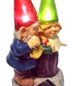 Brilliant & Mo Loving Couple Garden Gnome Holding Hearts and Flower Garden Solar Light 11 81WmFjFyMTL
