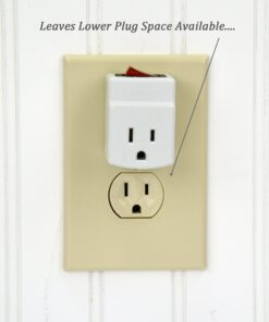 Bindmaster 3 Prong Grounded Single Port Power Adapter for Outlet with Indicator Lighted On/Off Switch to be Energy Saving {1 Pack}…… 1 Pack White Grounded 19 81WmatdBzdL 1