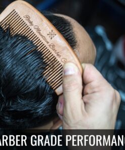 Hair Comb - Wood with Anti-Static & No Snag Handmade Brush for Beard, Head Hair, Mustache with Design in Gift Box 33 81WnAtiSKgL 1