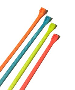 Gardner Bender 46-308FST Assorted Cable Ties, 8 inch, 75 lb, Electrical Wire and Cord Management, Nylon Zip Tie, 100 Pk, Fluorescent Blue, Green, Yellow & Pink Assorted Fluorescent 100 Pack