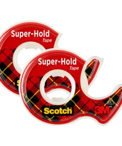 Scotch Super-Hold Tape, 2 Rolls, Transparent Finish, 50% More Adhesive, Trusted Favorite, 3/4 x 600 Inches, Dispensered (198DM-2) 33 81WntqCfxYL