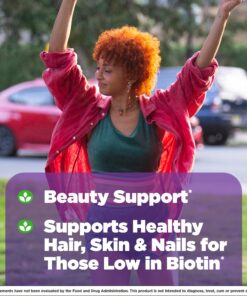 Natrol Beauty Biotin 5000mcg, Dietary Supplement for Healthy Hair, Skin, Nails and Energy Metabolism, 90 Strawberry-Flavored Fast Dissolve Tablets, 90 Day Supply 90 Servings (Pack of 1) 10 81WprMfdLeL