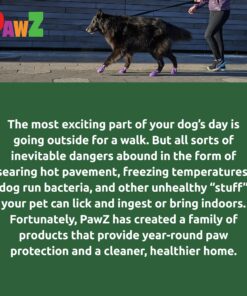 PawZ Rubber Dog Boots for Paws 4" and Up, 12 Pack - All-Weather Dog Booties for Hot Pavement, Snow, Mud, and Rain - Waterproof, Anti Slip Dog Socks - X-Large, Black 17 81WrjdrPClL