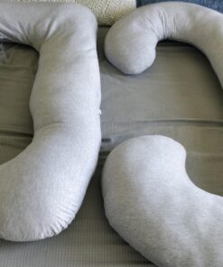 Pharmedoc Pregnancy Pillows, U-Shape Full Body Pillow – Jersey Cover Grey – Pregnancy Pillows for Sleeping – Body Pillows for Adults, Maternity Pillow and Pregnancy Must Haves U Grey 25 81WtAjqfPUL