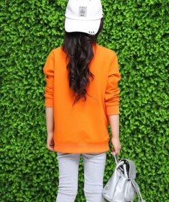 Alternative view of Little Girls Cute Long Sleeve Top & Pant Clothes Set Orange(fox) 6-7 Years