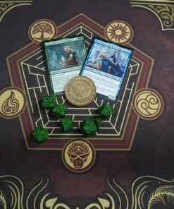 Q WORKSHOP Forest Engraved green & black RPG ornamented Dice Set 7 polyhedral pieces 10 81WtVL9 8L