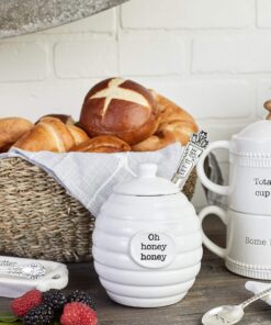 Alternative view of Mud Pie Honey Pot Serving Set, 4x3, White