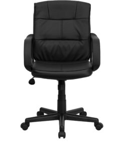 Flash Furniture Rider Mid-Back Black LeatherSoft Swivel Task Office Chair with Arms 26 81WtwsMm4L