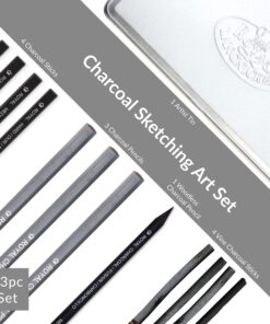 Royal & Langnickel RSET-ART2503 Small Tin Charcoal Drawing Art Set Basic Charcoal Ranges 22 81WxadojL 3