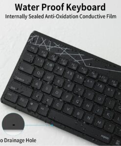 Rapoo K800 2.4G Wireless Keyboard Small Silent Compact Low-Profile Plug and Go for Computer/Desktop/PC/Laptop/Notebook/Smart TV Travel Business Keyboards Black 16 81WxiDJLdeL