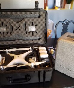 Case Club Pre-Cut Waterproof Drone Case with Wheels, Extension Handle & 2 Moisture Absorbing Silica Gel - Fits DJI Phantom 4 (Propellers On) 66 81WylvRAkIL 3