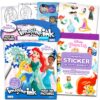 Disney Princess Imagine Ink Book and Sticker Book Set (Bundle Includes 2 Books and Mess Free Marker)