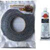 LavaLock® Self Stick Kit 1/2" x 1/8" Grey BBQ Smoker Gasket Black RTV Grill Sealer Hi-Temp 6 81WzxIYz9L