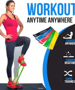 DYNAPRO Resistance Bands- Mini Precision Loop Exercise Bands with 2 Size Options, Perfect for Any Home Fitness Training Program 10 inch Black-Blue-Pink-Purple-Yellow 14 81X eHBFGkL