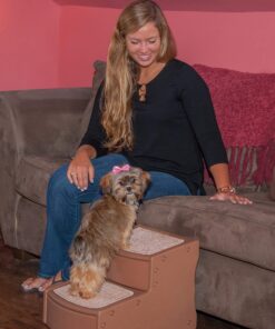 Pet Gear Easy Step II Pet Stairs, 2 Step For Cats/Dogs Up To 75-Pounds, Portable, Removable Washable Carpet Tread, No Tools Required, Available In 4 Colors,Light Cocoa Light Cocoa 17 81X kIRADL