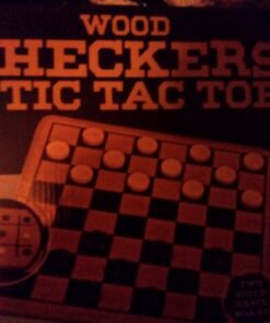 Cardinal Games Wood Checkers & Tic Tac Toe - 2 Sided Game Board and Pieces, multi color, basic pack (6029785) 3 81X01ygFImL