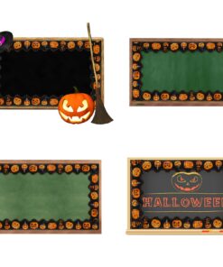 Whaline 65.6 Feet Halloween Bulletin Board Borders Pumpkin Themed Holiday Decoration Borders Orange Black Trim Border Scalloped Board Borders for School Classroom Office Party Decoration 9 81X0r5vx7ZL