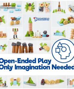 Taksa Toys Educational Building Blocks for Kids Ages 3 4 5 6 7+ Years Old, Reggio Emilia Stem Toys, Montessori Toys for Girls, Boys Unique Preschool Learning & Stacking Resources, Gift Pack 72 Pcs 10 81X1Ek3RjJL