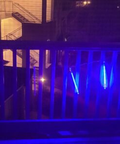 OMGAI LED Meteor Shower Rain Lights - Waterproof Drop Icicle Snow Falling Raindrop 30cm 8 Tubes Cascading Lights for Wedding Xmas Home Décor, Blue 18 81X1o4BVFL