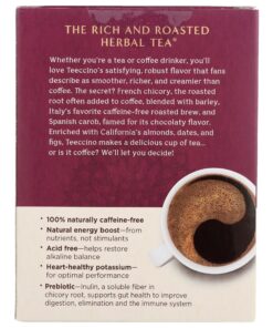 Teeccino Vanilla Nut Herbal Tea - Rich & Roasted Herbal Tea That’s Caffeine Free & Prebiotic for Natural Energy, 10 Tea Bags (Pack of 6) 10 Count (pack of 6) 9 81X2Nr4khdL