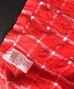 DII Basic Terry Collection Windowpane Dishcloth Set, 12x12, Red, 6 Piece 27 81X2iTM1ZL