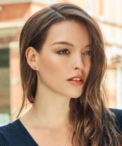 Gem Stone King 925 Sterling Silver Tanzanite Stud Earrings For Women (1.00 Cttw, Gemstone Birthstone, 5MM Round) 11 81X4Yzo7KEL