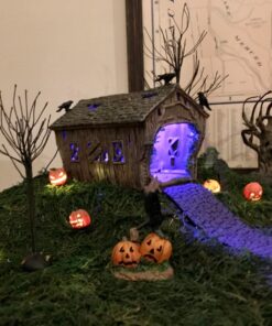 Department 56 Resin Halloween Accessories for Village Collections Stormy Night Tree Figurine, 5.91, Brown 11 81X5mbEDfXL 1