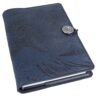 Oberon Design Genuine Leather Refillable Journal Cover with a Hardbound Blank Insert, 6x9 Inches, Hokusai Wave, Navy with a Pewter Button, Made in the USA 9 81X6MorVv4L