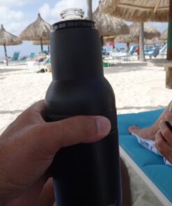 Asobu Frosty Beer Holder 2 Go Vacuum Insulated Double Walled Stainless Steel Beer Can and Bottle Cooler with Beer Opener Eco Friendly and Bpa Free (black) Black 29 81X6bsWfIiL