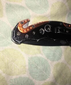Snake Eye Tactical EMT Black & Orange Folding Pocket Knife 38 81X6db4B7pL