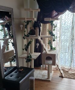 Go Pet Club Cat Tree, 50W x 26L x 72H, Beige 59 81X6k QH1RL