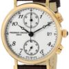 Frederique Constant Women's FC291A2R5 "Classics" Gold-Tone Stainless Steel Watch with Brown Leather Band