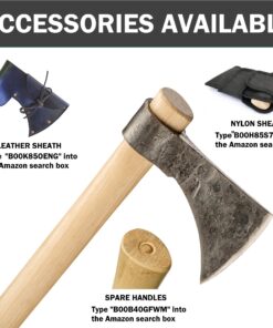 Throwing Axe - Win Your Next Viking Throwing Tomahawk Competition! 19" Hand Forged Hatchet from High Carbon Steel, NMLRA Approved, 100% Guaranteed from Defects Black Rust Protect 16 81X8gJKFslL