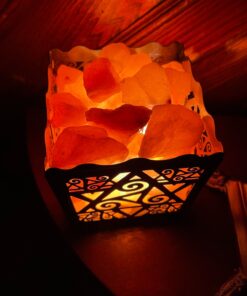 CRYSTAL DECOR Himalayan Pink Salt Lamp Basket & Dimmer Cord Bulb Star 30 81X8nXUepqL
