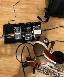 Donner Small Guitar Pedal Board, Mini Effects Pedalboard Power Supply Set DB-S100 with Convertible Bag Backpack, 60" Adhesive Backed Hook-and-Loop and Power Supply Mounting Device,14.46" x 7.51" 14.5" x 7.5" x 2" 25 81X9epe7lCL