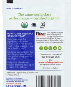 Red Star Organic Instant Yeast - 1 Packet 8 81XA X90X6L