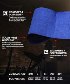 Sling Shot Mark Bell Reactive Exercise Assistance Workout Band for Men and Women to Assist with Bench Press, Dips, and Push Ups – (Level 2 Tension, Blue) XX-Large 6 81XBzI6MCVL 1