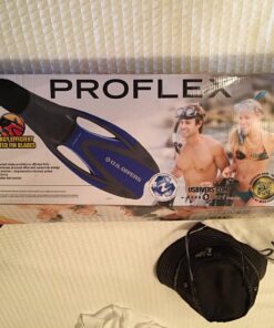 U.S. Divers Proflex II Adult Large (9.5-11.5) Enclosed Heel Pocket Snorkeling, Swimming, and Diving Fins, Blue 15 81XCPTfZQTL