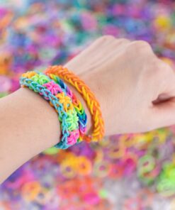 Loom Rubber Bands 4800 pc Refill Kit w 16 Unique Rainbow Colors (300 of Each) & 200 Clips - Works w All Rubber Band Jewelry Looms - DIY Gift for Girls Boys & Bracelet Making Craft for Kids and Camps 16 81XCW97GZAL