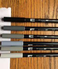 Tombow Dual Brush Pen Art Markers, Grayscale, 6-Pack Gray Scale 27 81XCX5gC2kL