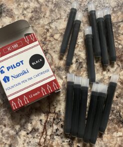 PILOT Namiki IC100 Fountain Pen Ink Cartridges, Black, 12-Pack (69100) 12 Count (Pack of 1) 23 81XEJJDr7dL