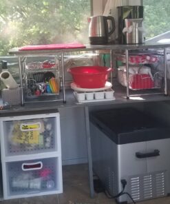 Simple Houseware Stackable 2 Tier Sliding Basket Organizer Drawer, Chrome 2-Tier 36 81XEqZkfJtL