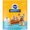 PEDIGREE DENTASTIX Toy/Small Dog Dental Treats Original Flavor Dental Bones, 13.97 oz. Pack (58 Treats) Chicken 58 Count (Pack of 1) 37 81XFzpjnyZL