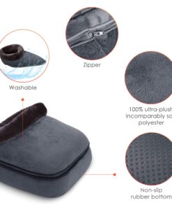 COMFIER Shiatsu Foot Massager with Heat- Kneading Back Massager with Heating Pad, Heated Foot Warmer, Electric Feet Massager Machine for Plantar Fasciitis,Neuropathy,Foot Stress Relief Gray 23 81XGMRYsv2L