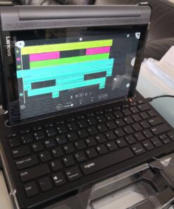 Rapoo XK100 Multi-Device Bluetooth Keyboard, Rechargeable Noiseless Portable Wireless Keyboard Connect to 3 Devices for Tablet Cellphone PC Smart TV, Compatible with Windows 7/8/10/XP Vista Linux Mac 23 81XHDAXQGL